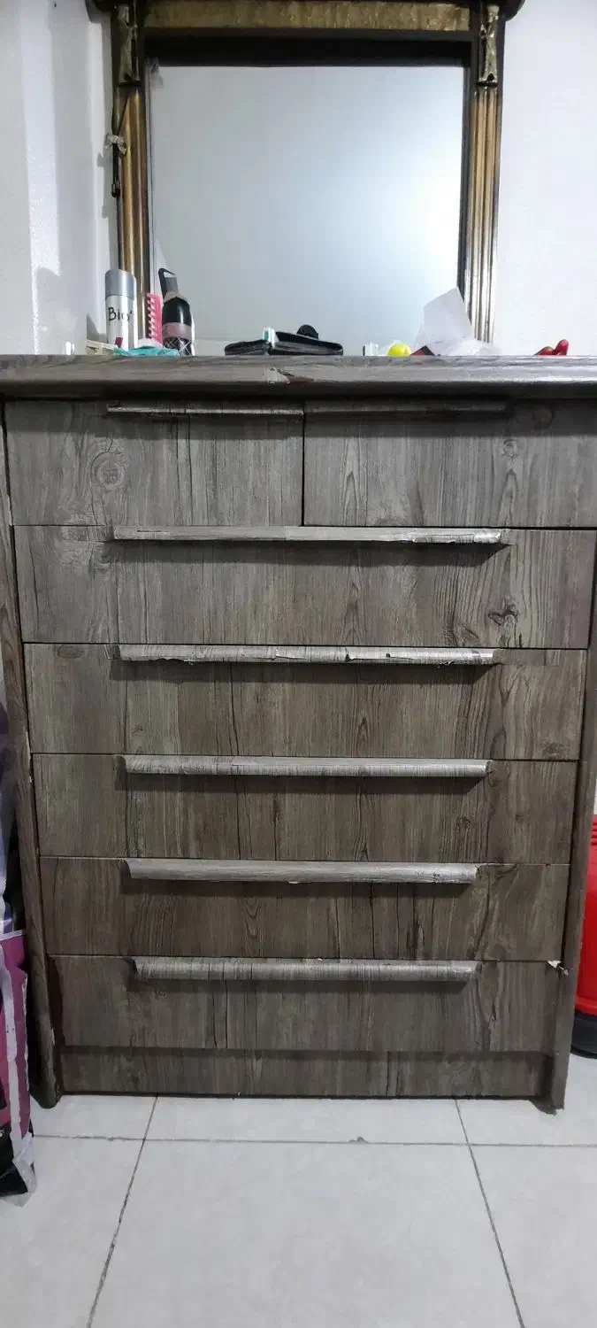 درآور و آینه|جاکفشی، کمد، دراور|شاهین‌شهر, خانه کارگر|دیوار