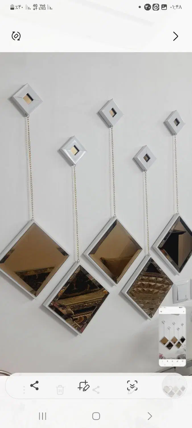 اینه های لوزی پنج تایی اک|آینه|قم, شهرک فاطمیه|دیوار