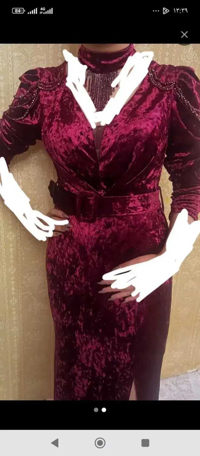 لباس مخملی مجلسی مدل ماهی نو|لباس|تبریز, |دیوار