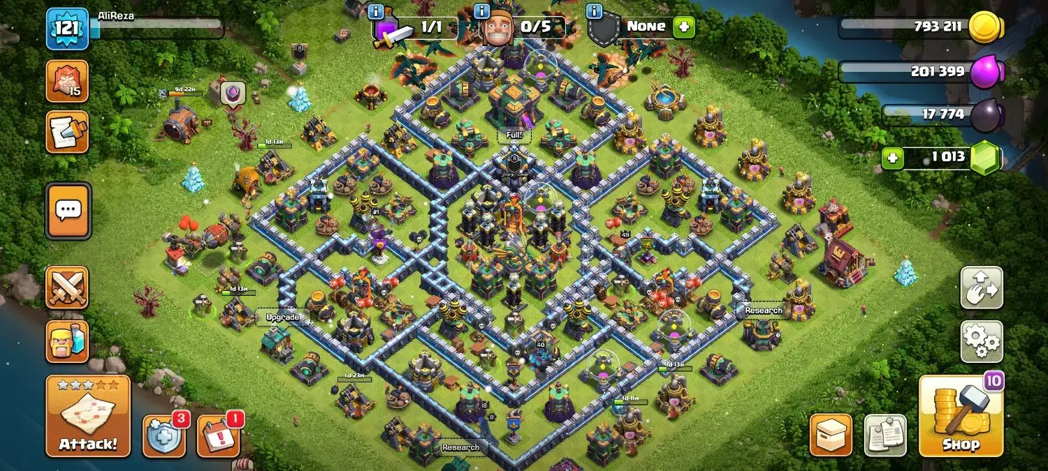 کلش اف کلنز|کنسول، بازی ویدئویی و آنلاین|قائن, |دیوار