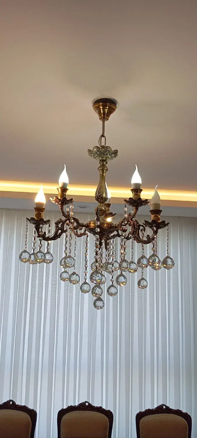 لوستر ۳ شاخه|لوستر و چراغ آویز|همدان, |دیوار