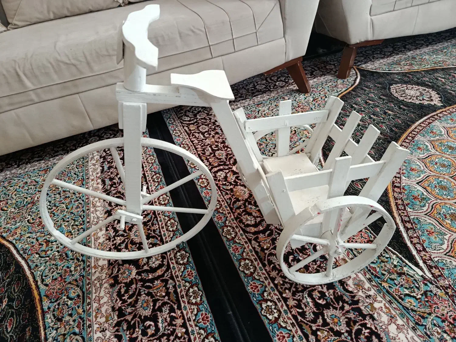 سه چرخه چوبی|صنایع دستی و سایر لوازم تزئینی|قم, شهر قائم|دیوار