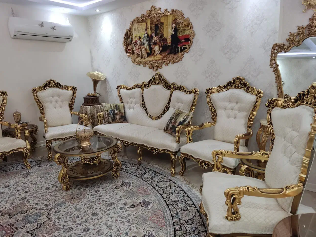 ست کامل مبل استیل ۹ نفره همراه با غذا خوری ۶ نفره|مبلمان خانگی و میز عسلی|تهران, هفت حوض|دیوار