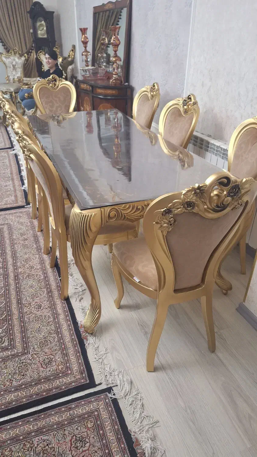 میز ناهار خوری هشت نفره|میز و صندلی غذاخوری|تبریز, |دیوار