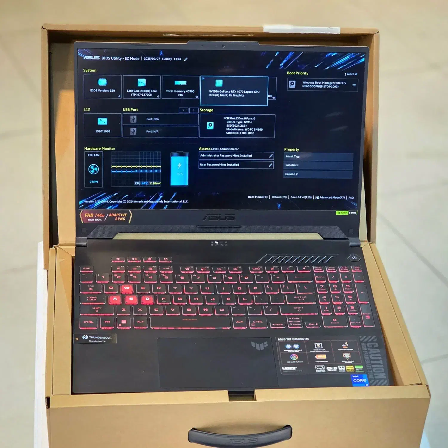 لپتاپ ایسوس گیمینگ ASUS TUF FX507ZI رم 40 گیگ|رایانه همراه|شیراز, ملاصدرا|دیوار