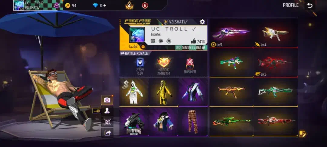 اکانت فری فایر|کنسول، بازی ویدئویی و آنلاین|گنبد کاووس, |دیوار