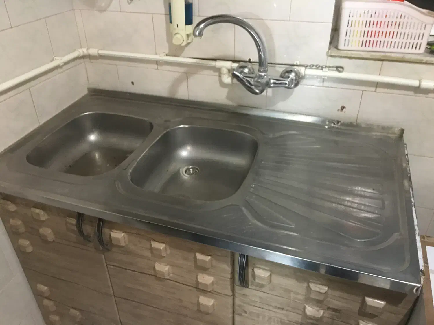 سینک استیل دو لگن|مصالح و تجهیزات ساختمان|سنقر, |دیوار