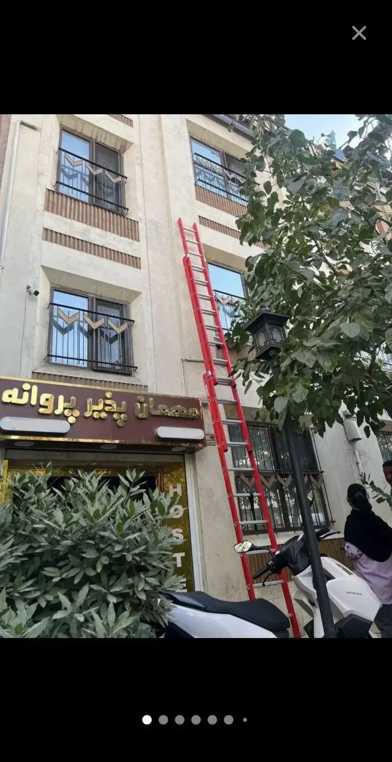 کرایه نردبان تاشو کشویی ابزار اجاره چهارپایه بلند|ابزارآلات|قم, قم نو|دیوار