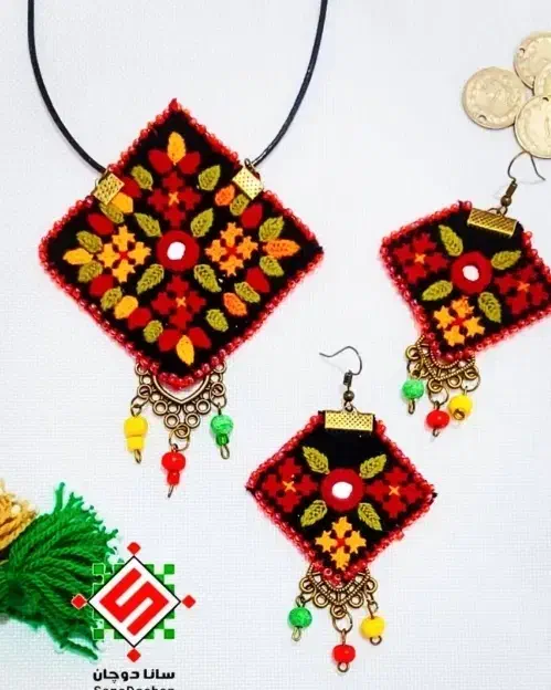 گوشواره گردنبند و دستبند سنتی|بدلیجات|کیش, |دیوار