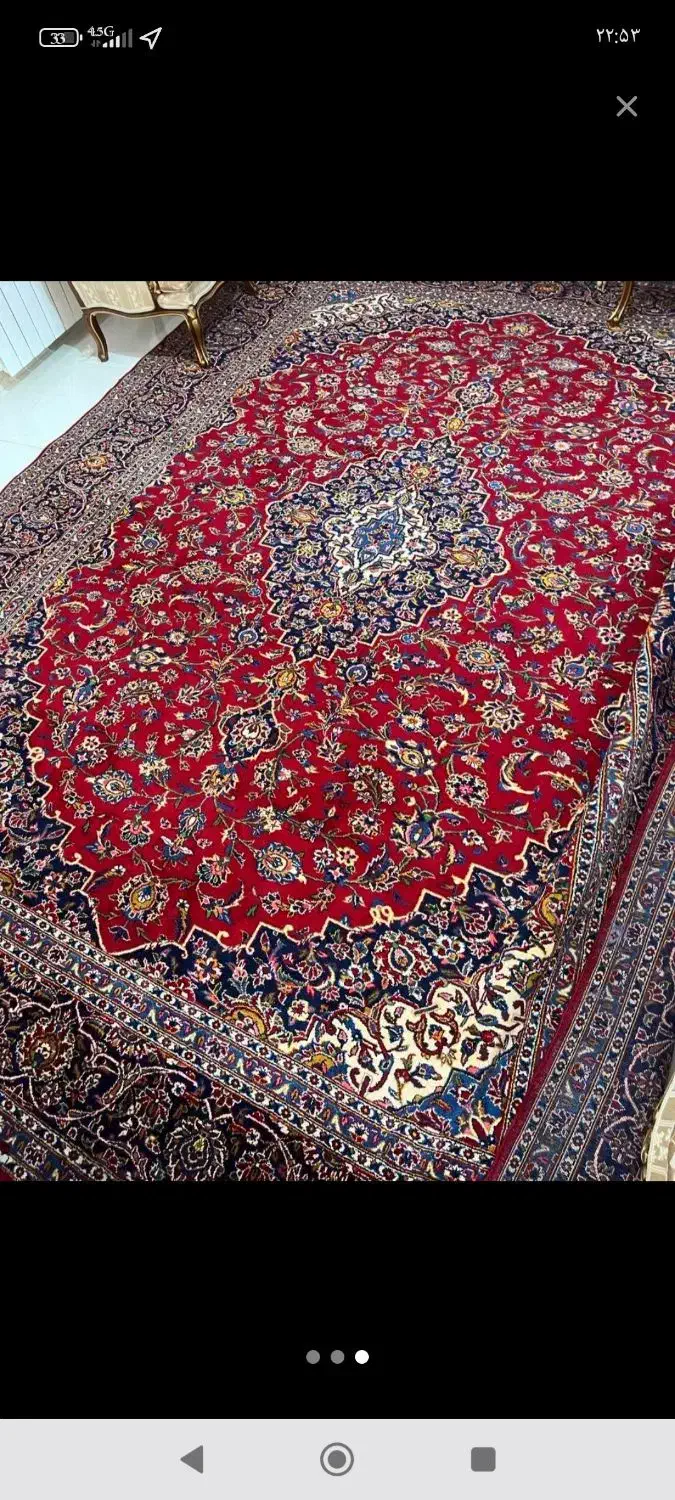 فرش دست باف کاشان. قطبی12متری|فرش|رشت, گلسار|دیوار