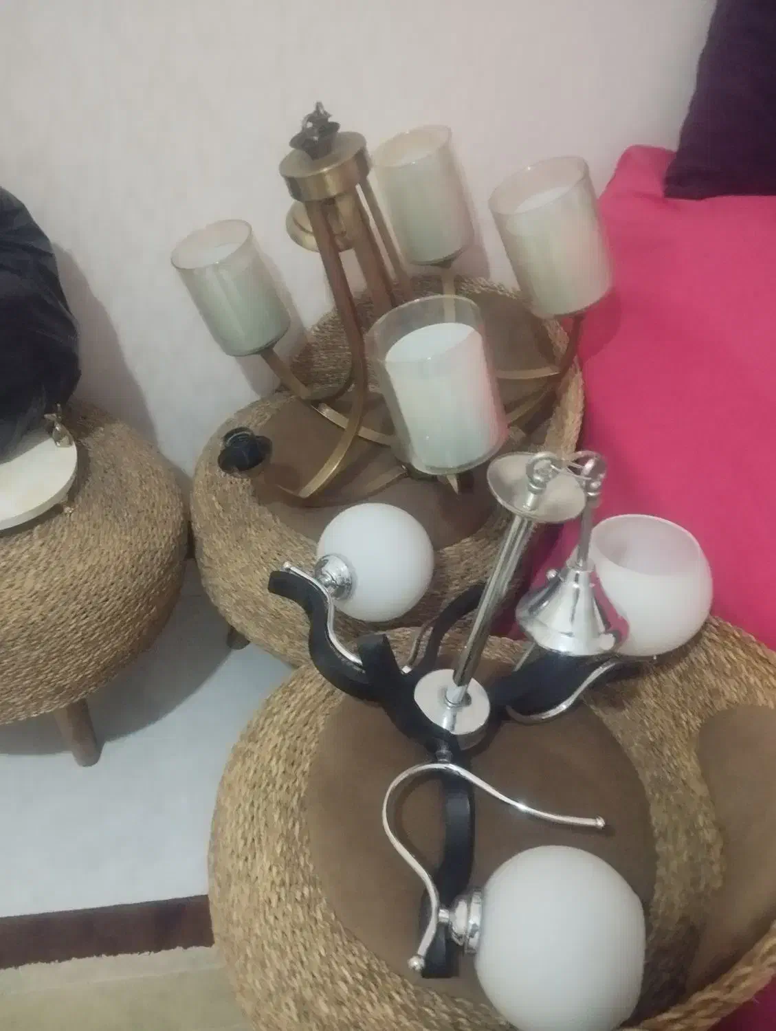 دو عدد لوستر|لوستر و چراغ آویز|کرج, باغستان|دیوار