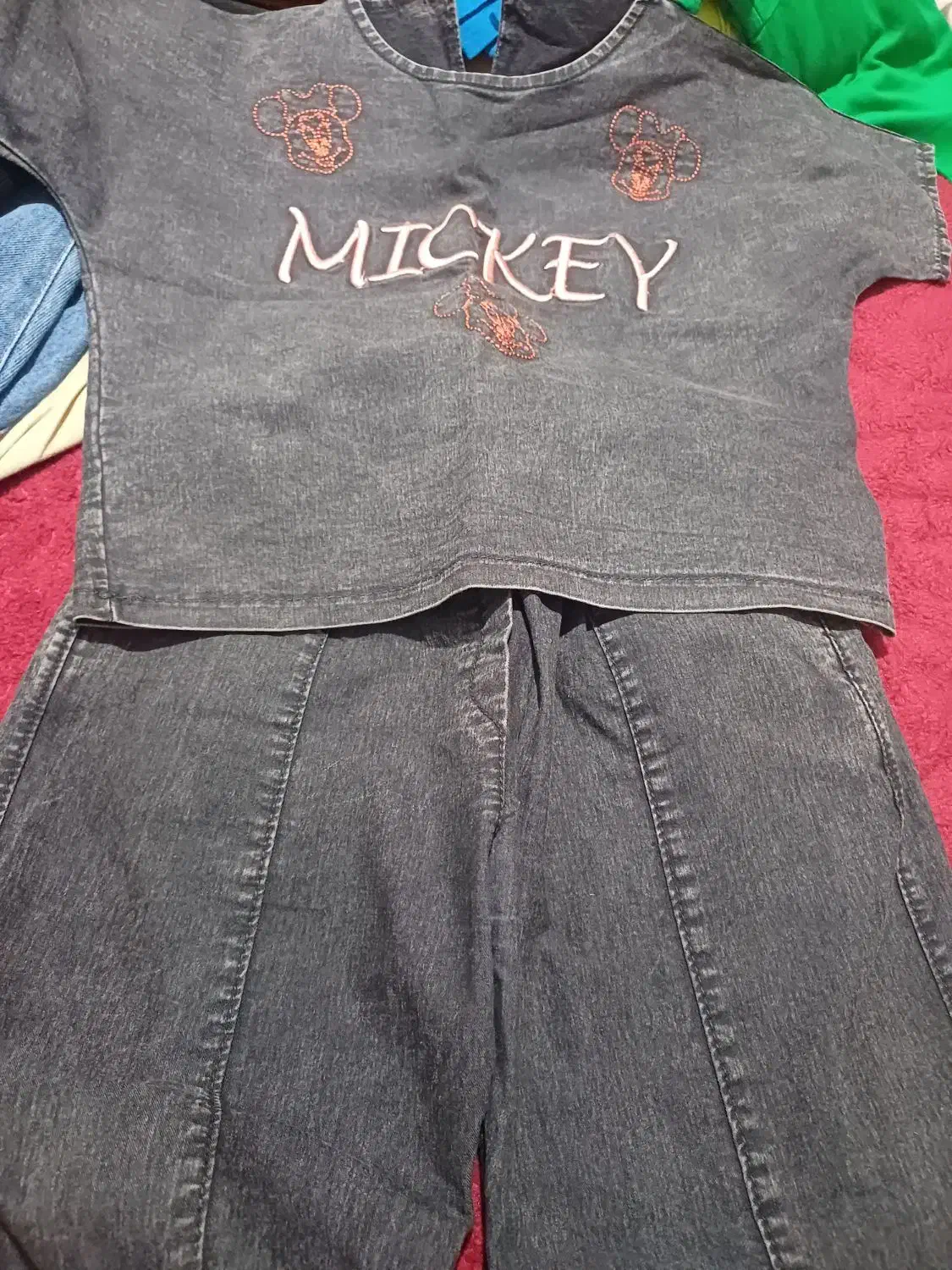 کراپ و شلوار ست بچگانه ۳تا ۶سال|کفش و لباس بچه|قائم‌شهر, |دیوار