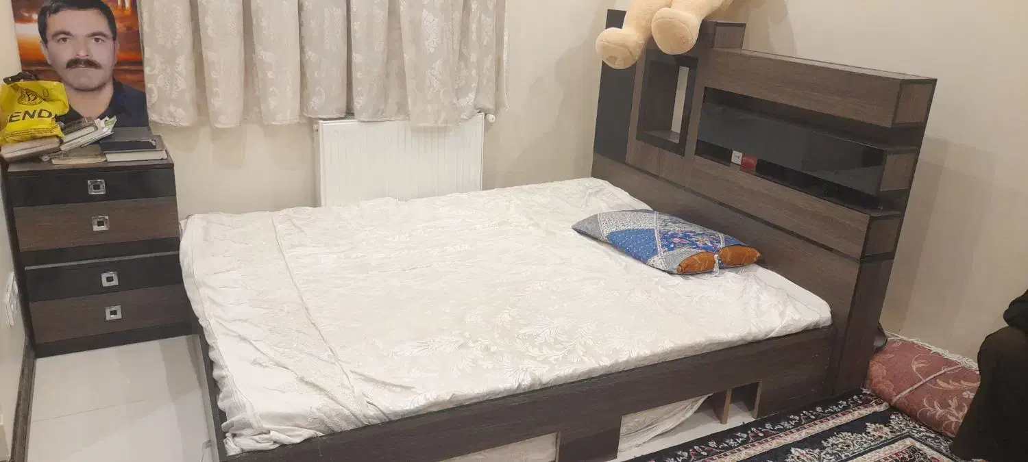 تخت دو نفر  با دو عدد پا تختی|تخت و سرویس خواب|تهران, ابوذر|دیوار