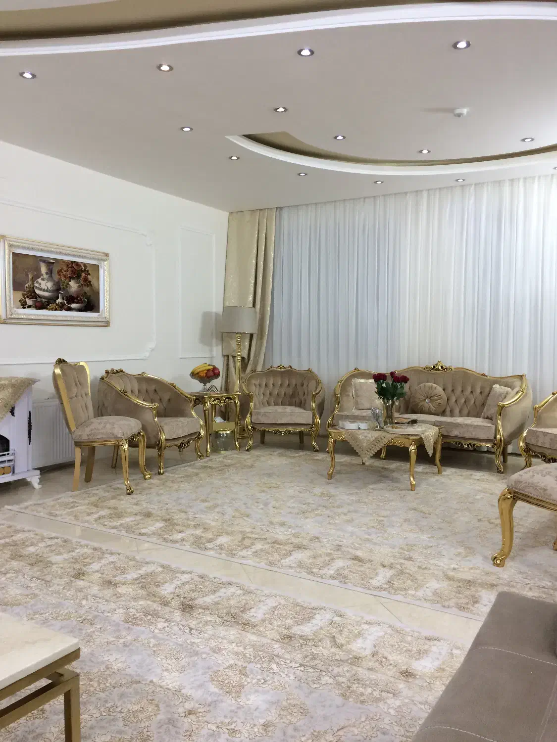 مبلمان ورق طلا + میزها|مبلمان خانگی و میز عسلی|طرقبه, |دیوار