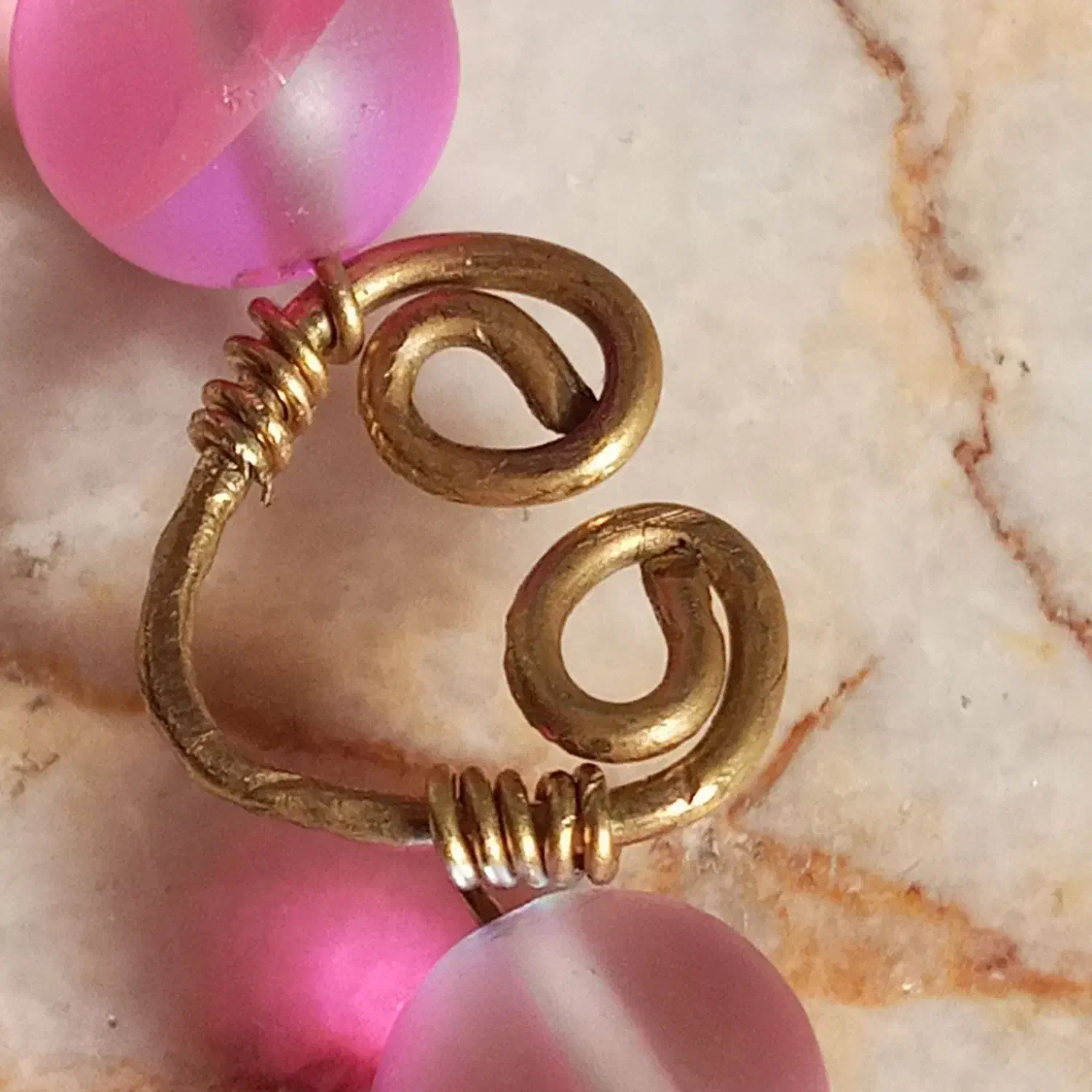 دستبند قلبی با مهره موون استون صورتی|جواهرات|اصفهان, جلالیه|دیوار