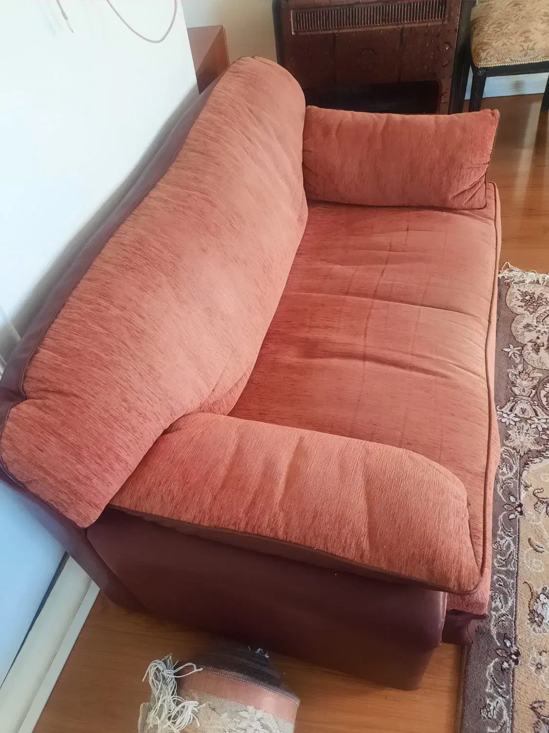 مبل راحتی هفت نفره سالم چرم وپارچه|مبلمان خانگی و میز عسلی|گرگان, |دیوار