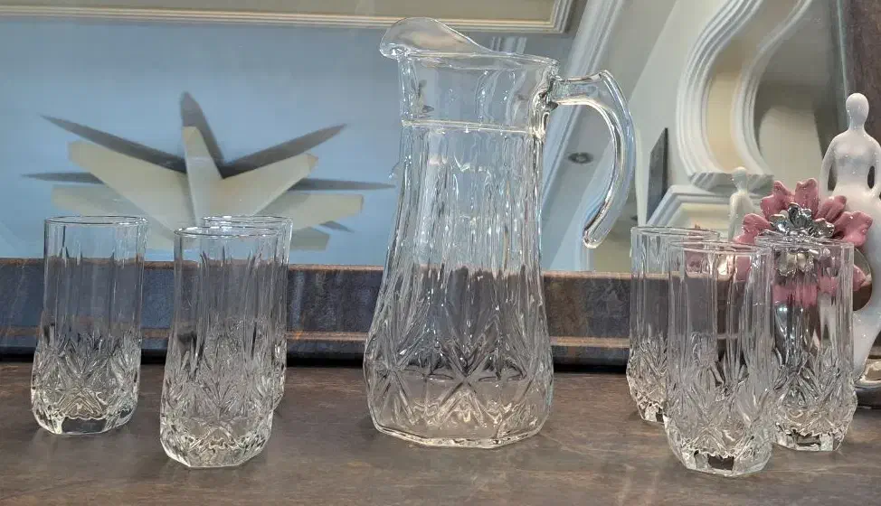 ست کامل پارچ و لیوان برایتون لومینارک اصل فرانسه|ظروف سرو و پذیرایی|بجنورد, |دیوار