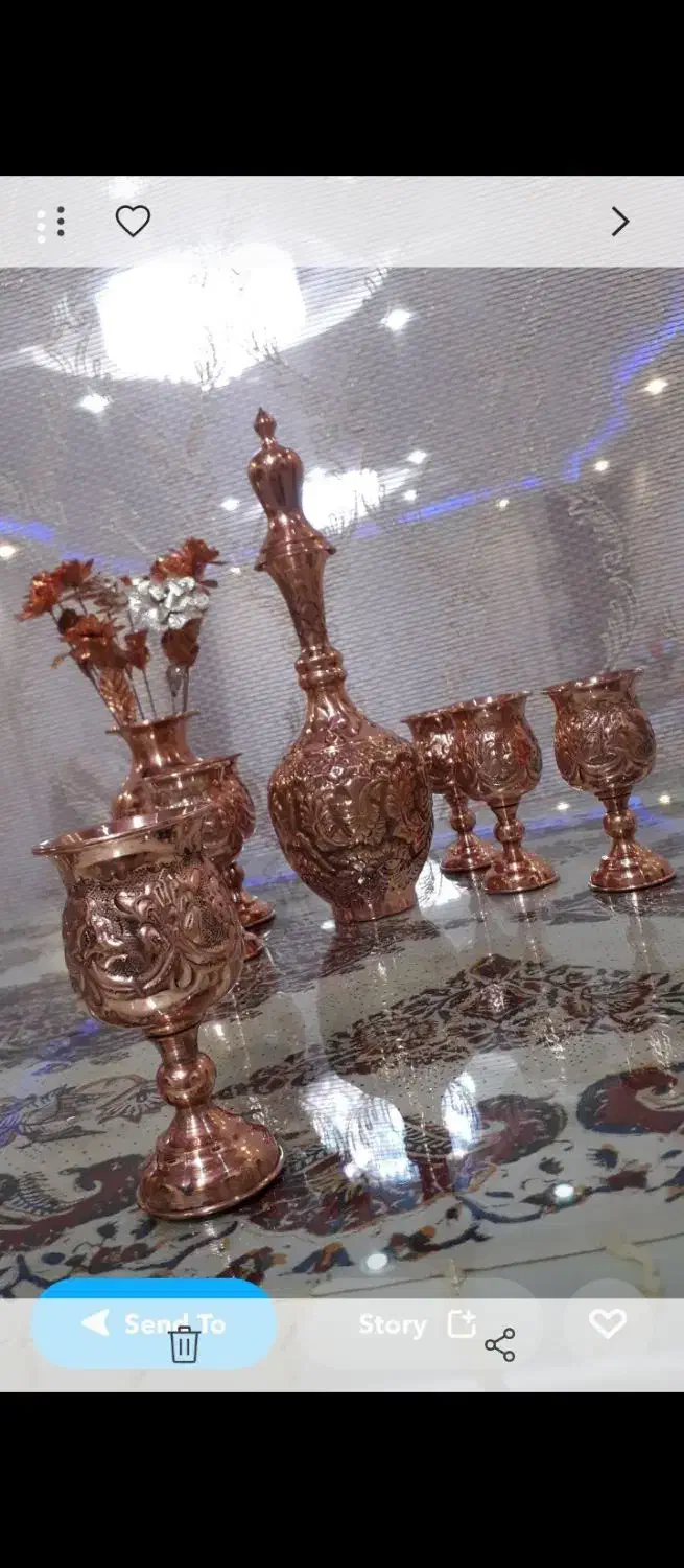 ظروف تزئینی ودکوری مسی به قیمت تولیدی|صنایع دستی و سایر لوازم تزئینی|مراغه, |دیوار