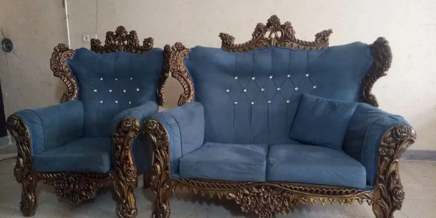 مبل 7 نفره استیل|مبلمان خانگی و میز عسلی|قم, نخودی|دیوار