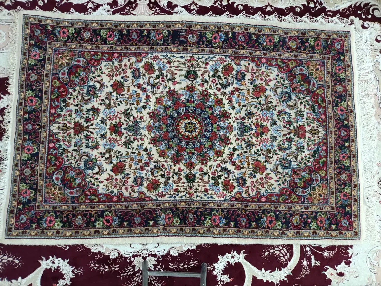 دوعددفرش دستبافت نو|فرش|گل تپه, |دیوار