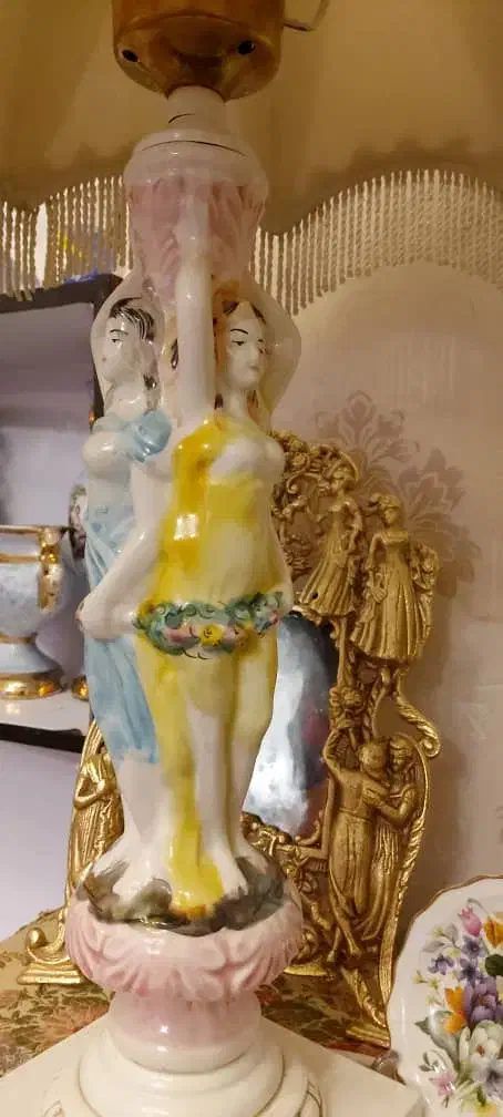 جفت آباژور ایتالیایی و قدیمی و انتیک و عتیقه|چراغ خواب و آباژور|قدس, شهرک دانش|دیوار