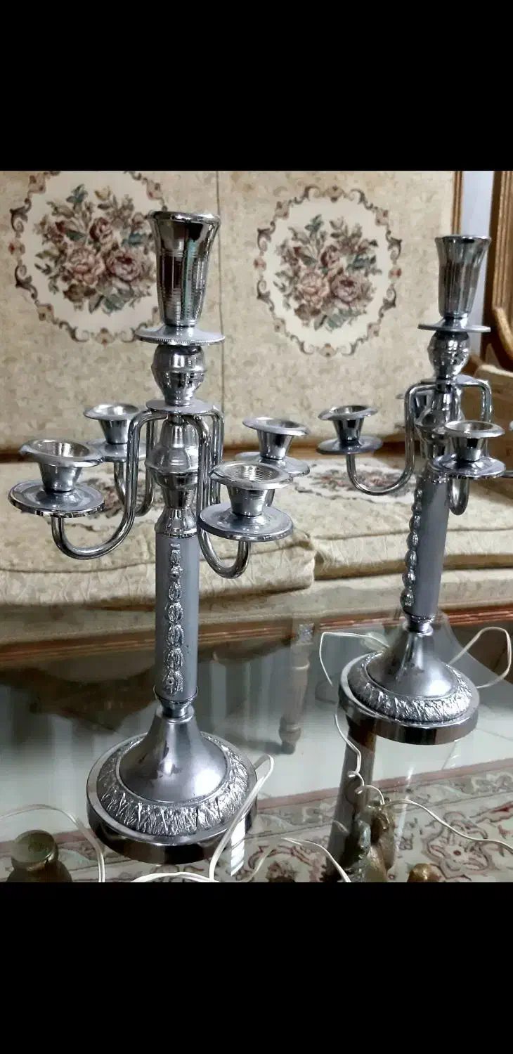 ۲ عدد جا شمعی|صنایع دستی و سایر لوازم تزئینی|گلپایگان, |دیوار