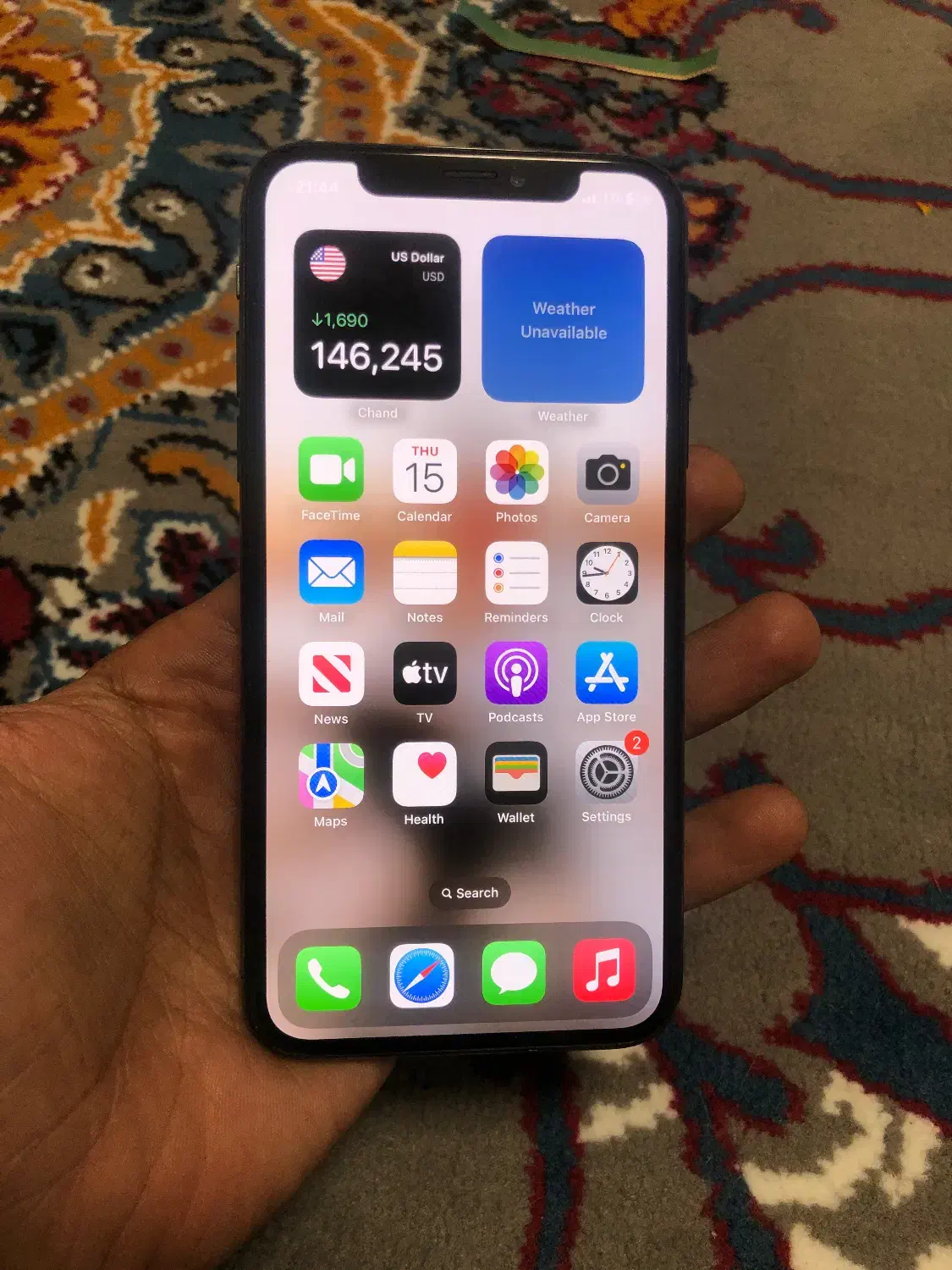 اپل x ۲۵۶گیگ مشکی|موبایل|اسلام‌شهر, شهرک قائمیه|دیوار