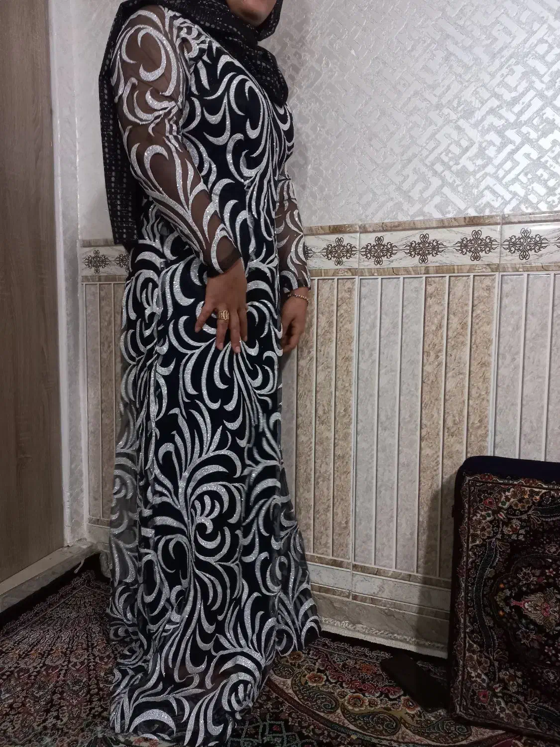 لباس مجلسی نقره ای|لباس|بهارستان, |دیوار