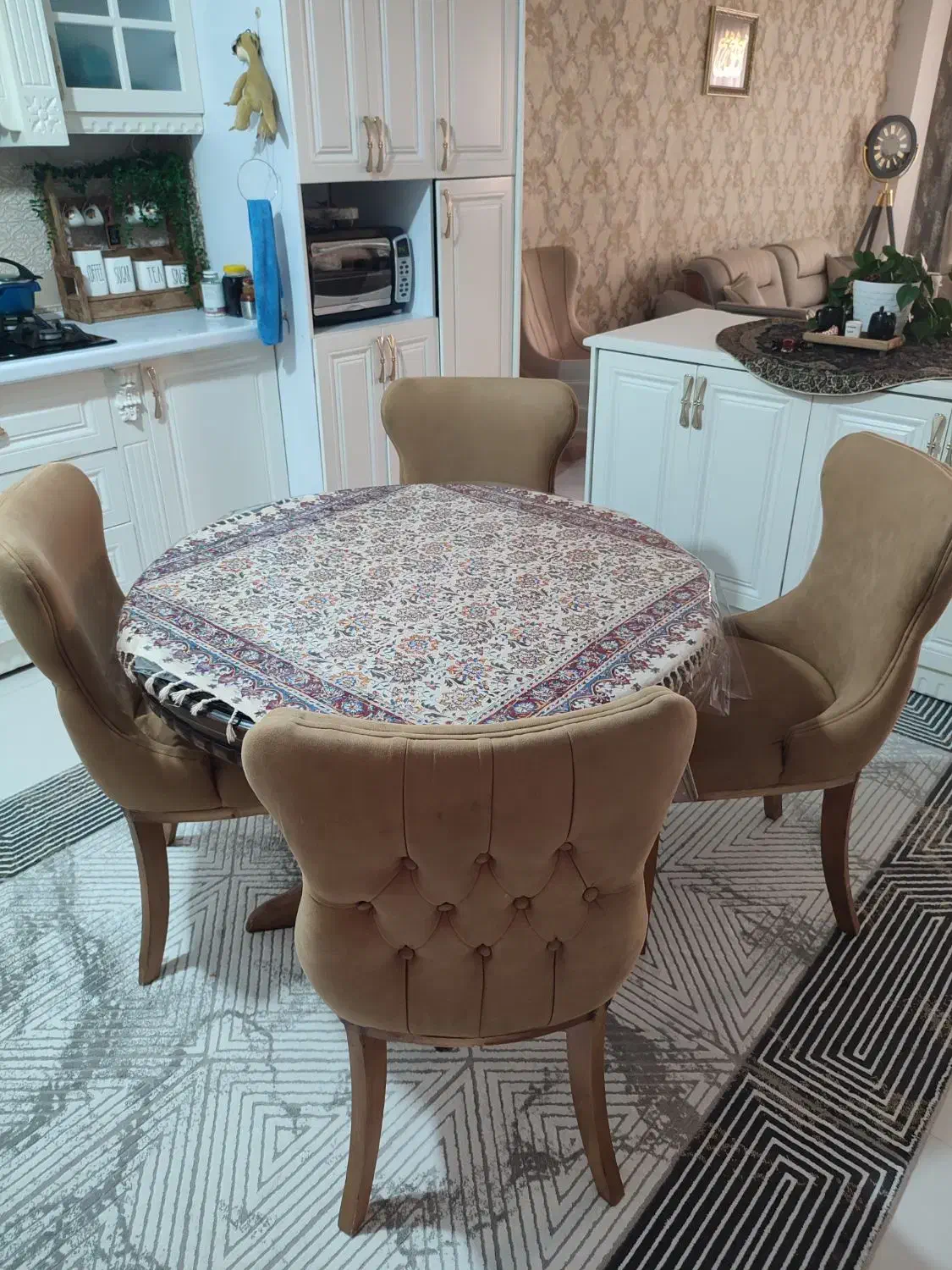 میز نهار خوری ۴نفره مبلی|میز و صندلی غذاخوری|مشهد, سرافرازان|دیوار