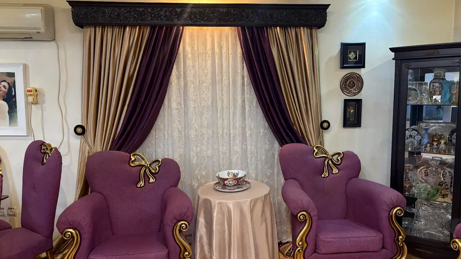 پرده سالنی به همراه والان|پرده، رانر، رومیزی|رشت, دیلمان|دیوار