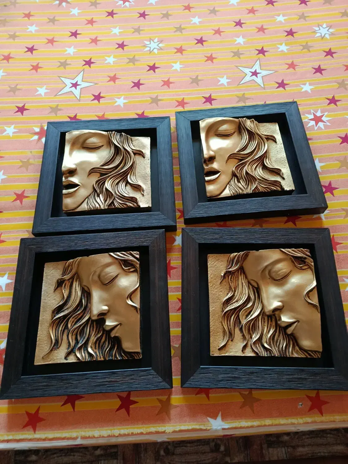 تابلو صورتک ۴عدد|تابلو، نقاشی، عکس|خرمآباد, |دیوار