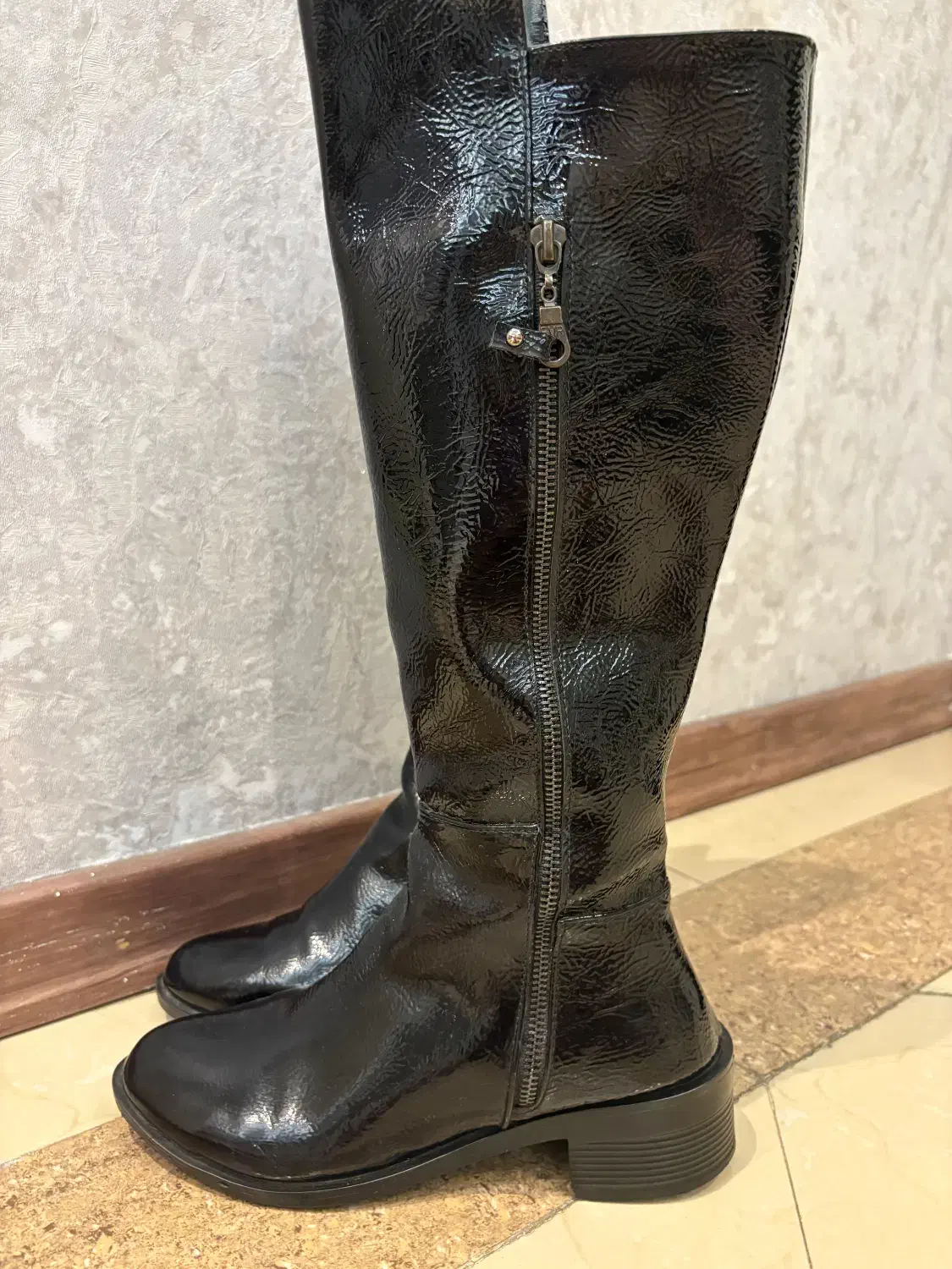 بوت ورنی ترک رنگ مشکی ،، سایز ۳۸|کیف، کفش، کمربند|تهران, پونک|دیوار