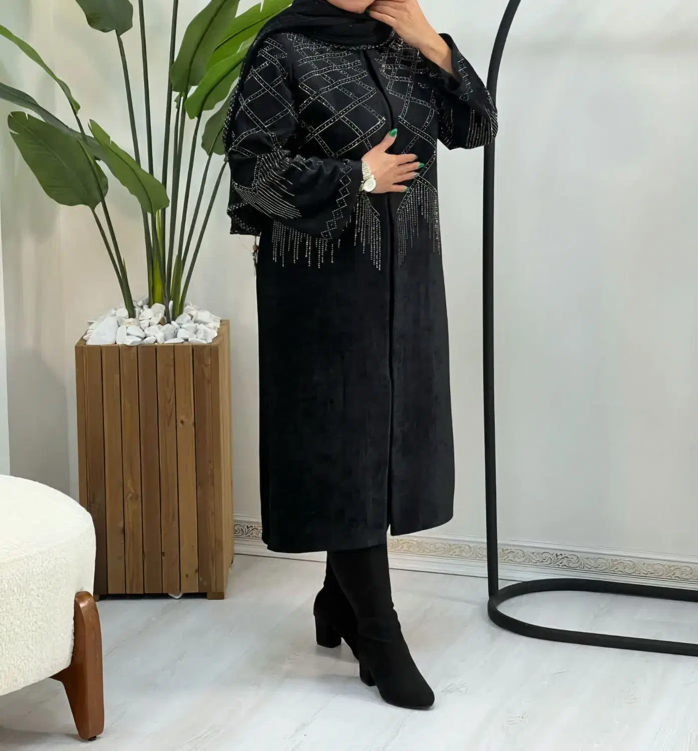 مانتو سنگدوزی مجلسی|لباس|آران و بیدگل, |دیوار