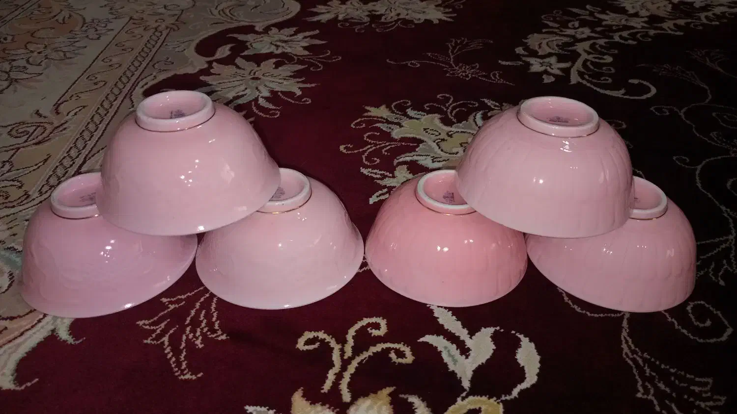 کاسه صورتی قدیمی|کلکسیون اشیاء عتیقه|آمل, |دیوار