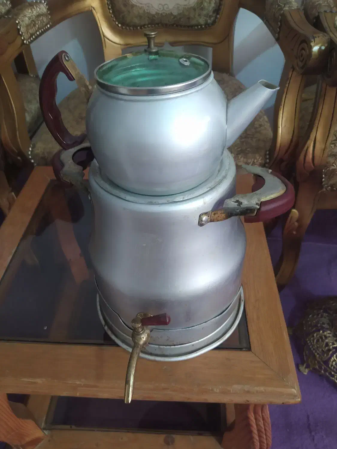 سماور روگازی با قوری|سماور، چایساز، قهوهساز|میاندوآب, |دیوار