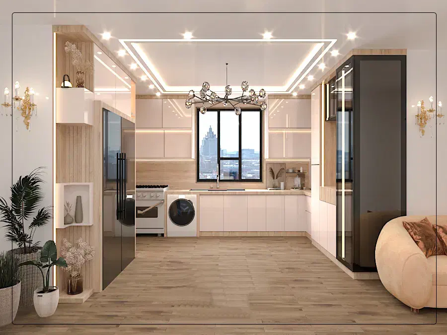 طراحی سه بعدی کابینت دکوراسیون داخلی تریدی 3d max|خدمات پیشه و مهارت|بیرجند, |دیوار