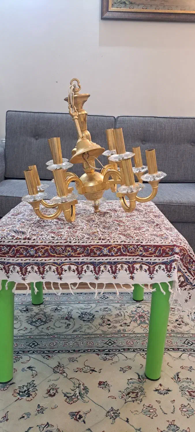 لوستر برنجی اصل|لوستر و چراغ آویز|اصفهان, سپاهان‌شهر|دیوار