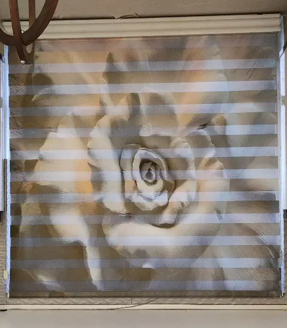 پرده زبرا سه بعدی با طرح گل رز تم طوسی|پرده، رانر، رومیزی|تهران, امام زاده عبدالله|دیوار