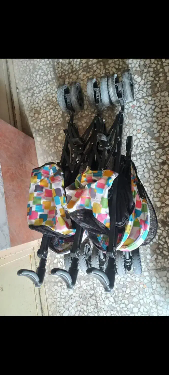 کالسکه دلیجان دوقلو|کالسکه و لوازم جانبی|فردیس, شهرک راه آهن|دیوار