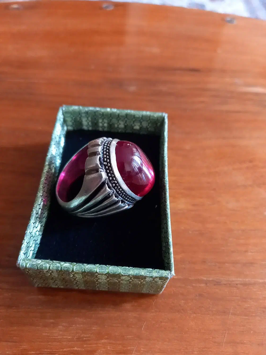 انگشتر یاقوت درشت با رکاب نقره سنگین نو|جواهرات|خمینی‌شهر, |دیوار