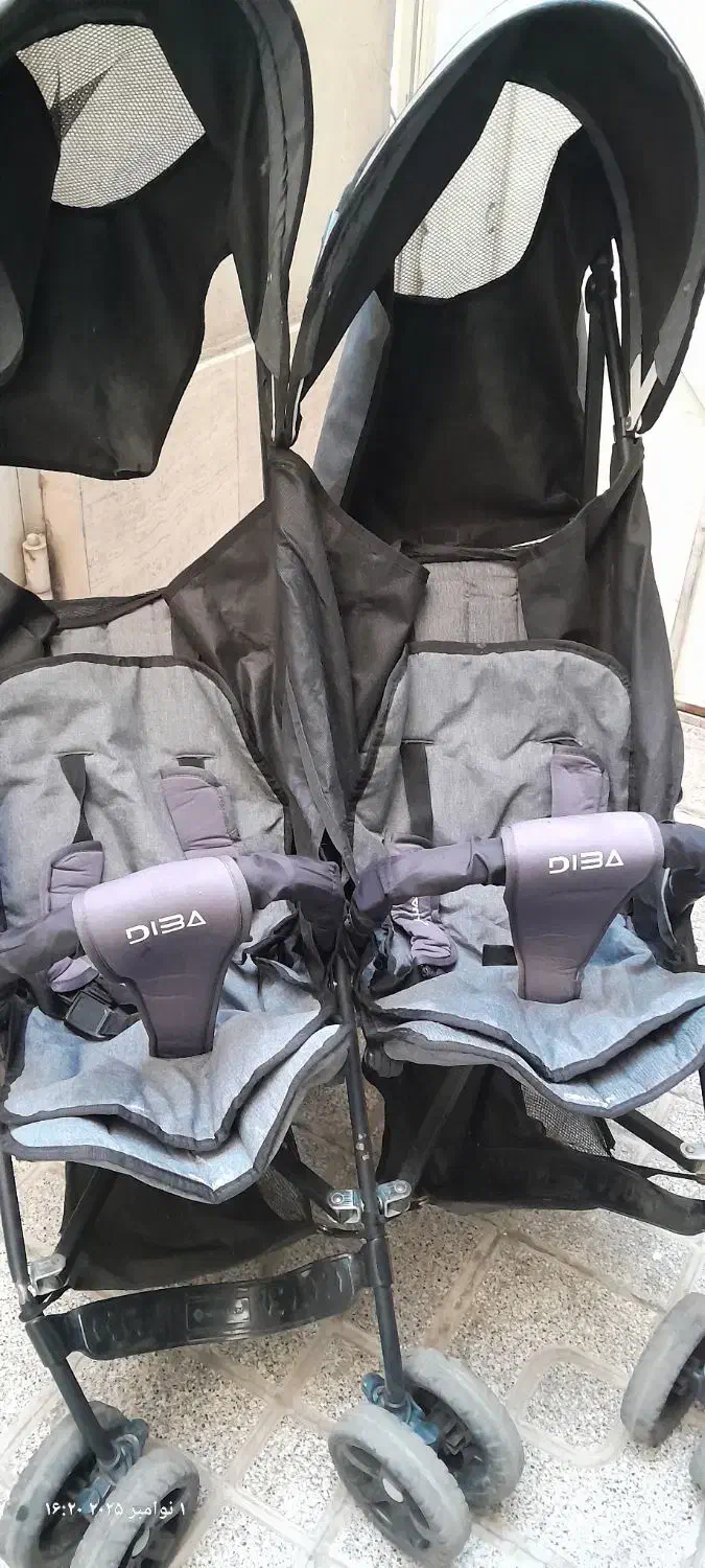 کالسکه دوقلو دلیجان مدل عصایی|کالسکه و لوازم جانبی|مشهد, عبادی|دیوار