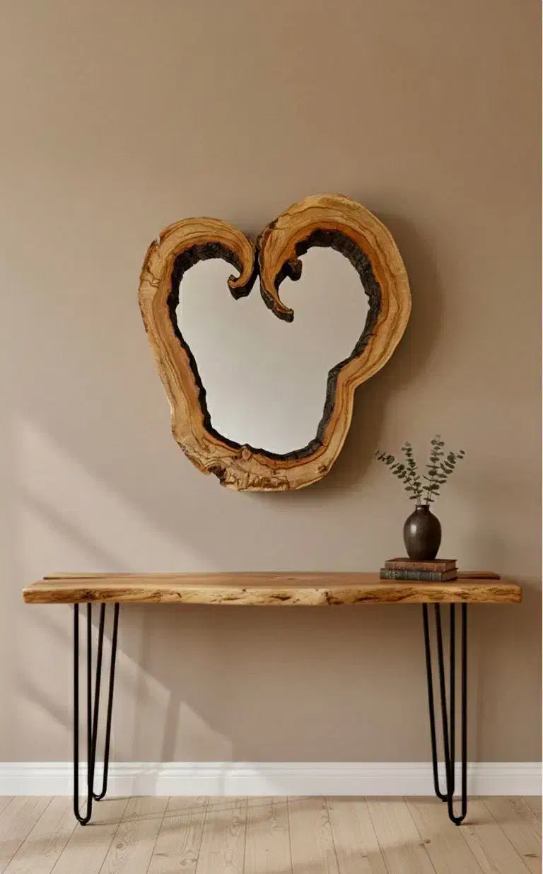 آینه و کنسول روستیک|بوفه، ویترین، کنسول|کرج, حسین‌آباد|دیوار