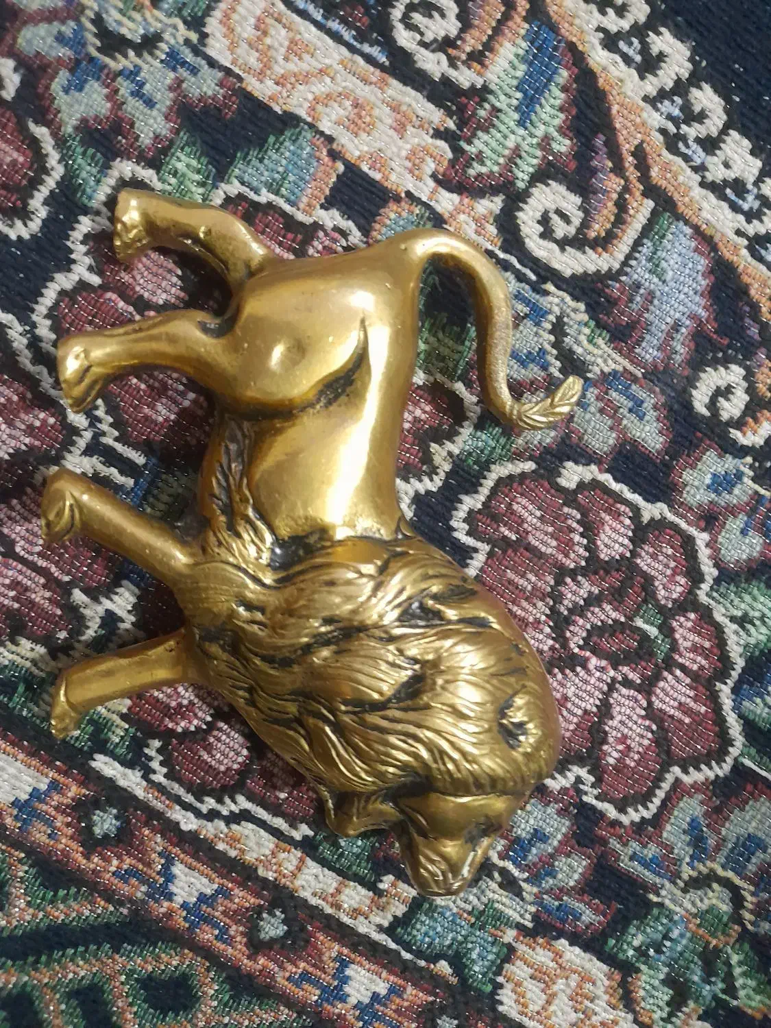 مجسمه شیر  برنجی عتیقه|کلکسیون اشیاء عتیقه|مشهد, نوده|دیوار