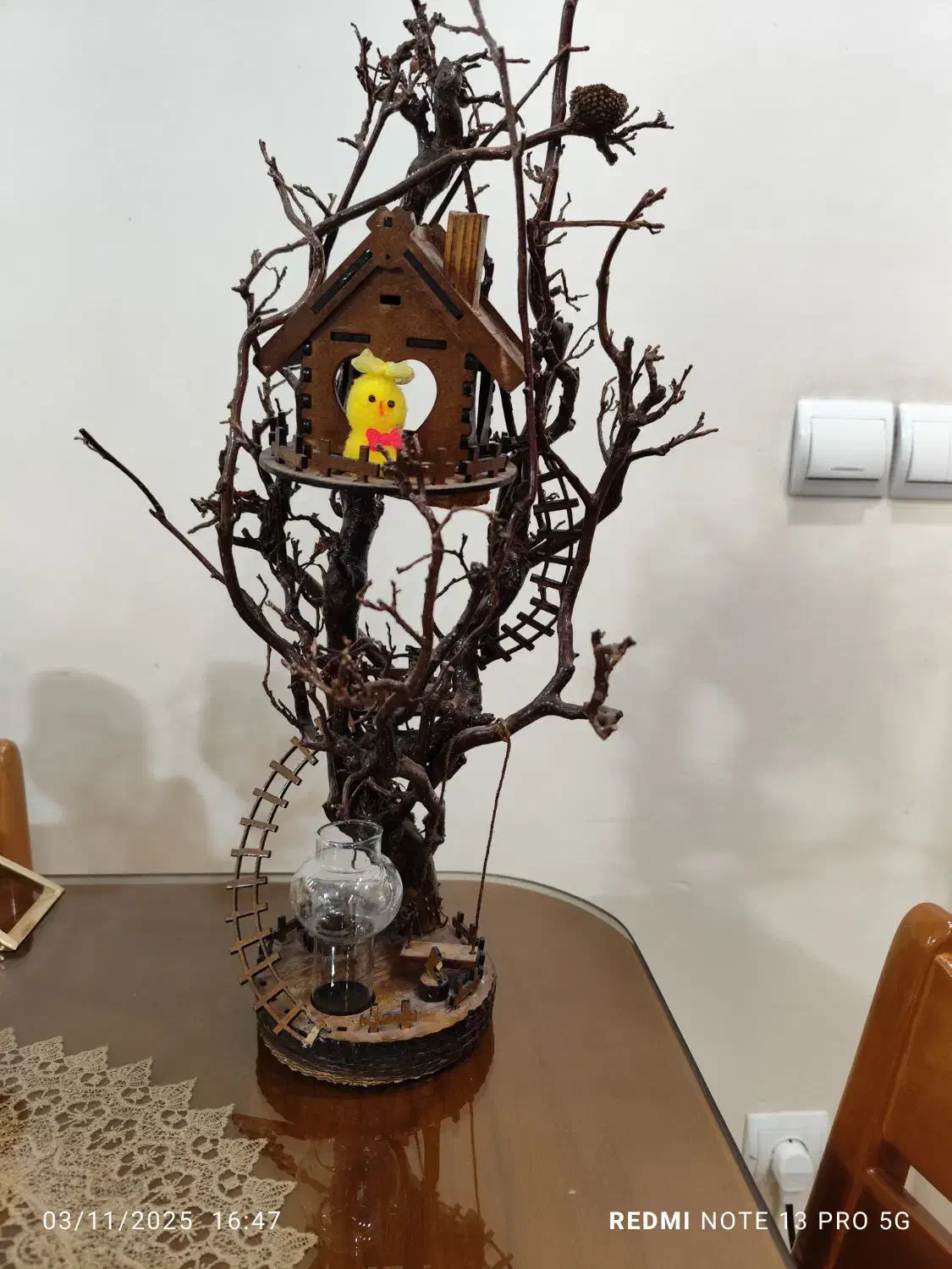 کلبه درختی دکوری مینیاتوری|مجسمه، تندیس، ماکت|تهران, سلسبیل شمالی|دیوار