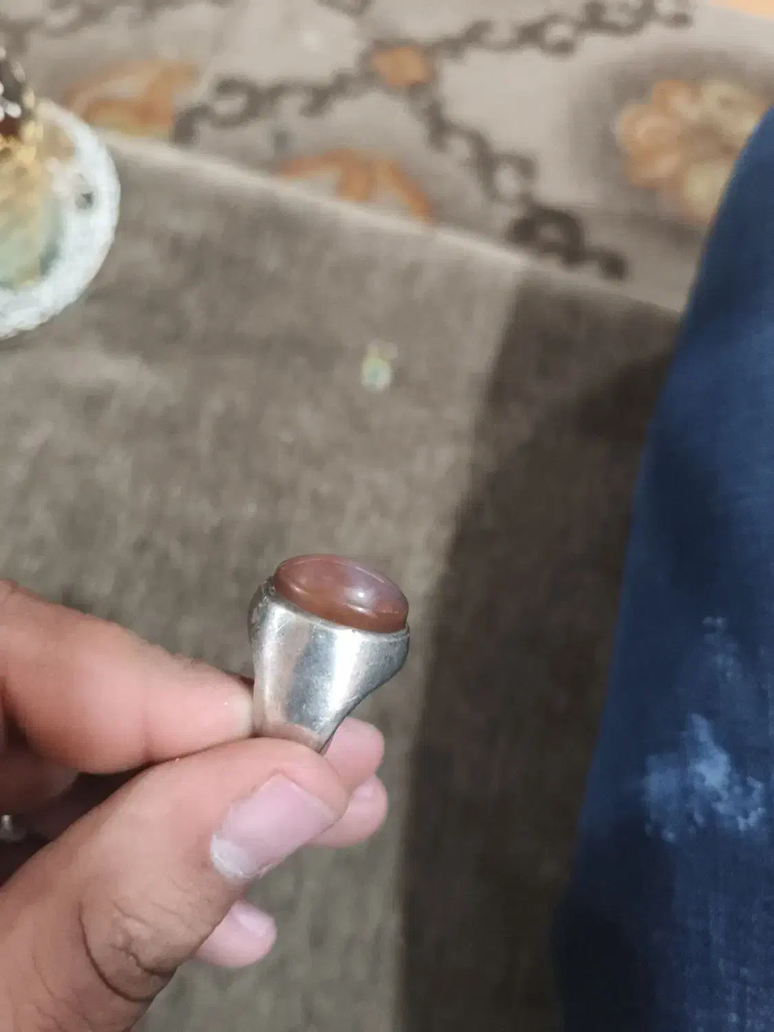 انگشتر عقیق اصل یمانی موکل دار|جواهرات|بندر ماهشهر, |دیوار