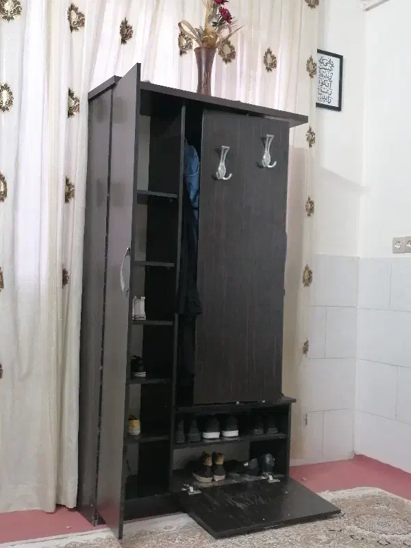 جاکفشی با آیینه قدی|جاکفشی، کمد، دراور|یزد, |دیوار