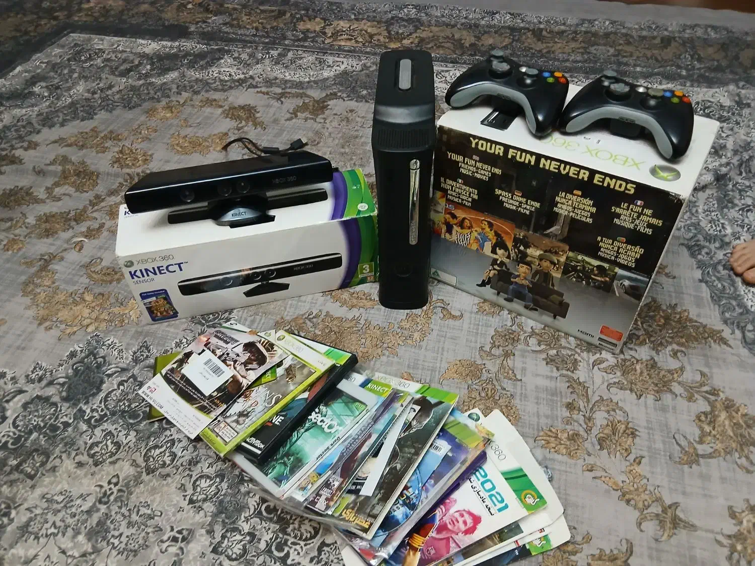 ایکس باکس ۳۶۰ دو دسته با کینکت|کنسول، بازی ویدئویی و آنلاین|تهران, طرشت|دیوار