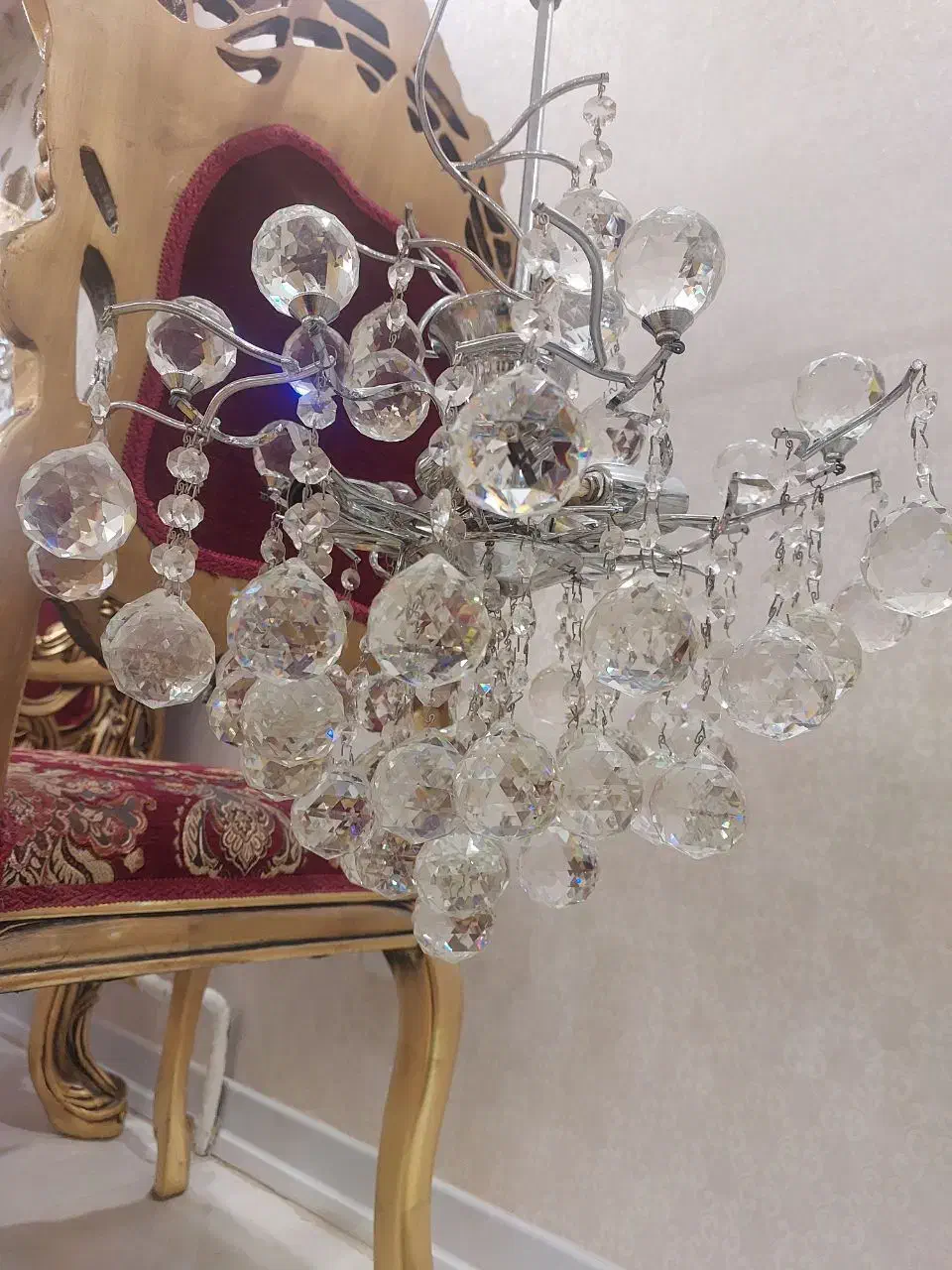 لوستر استیل شاهانه|لوستر و چراغ آویز|اراک, |دیوار