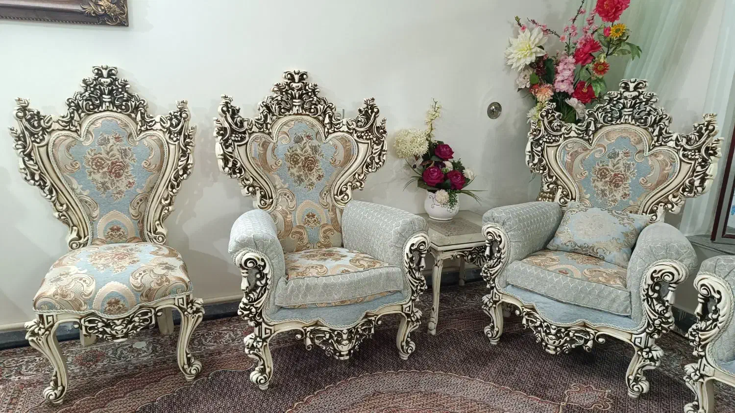 مبل سلطنتی ۷ نفره و غذاخوری ۶ نفره|مبلمان خانگی و میز عسلی|اسکو, |دیوار