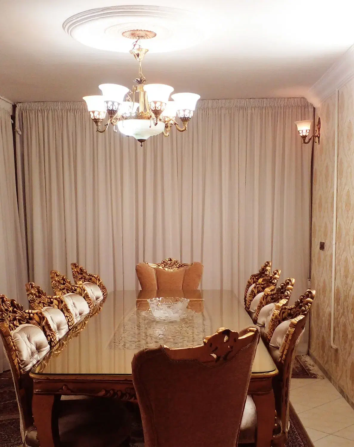 میز نهار خوری ۸ نفره چوب راش با منبت کاری|میز و صندلی غذاخوری|مشهد, رضاشهر|دیوار